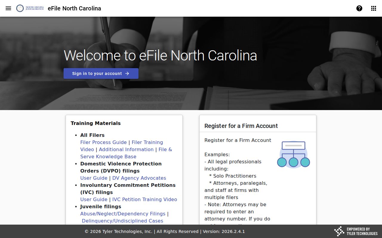 Wilson County case search Enterprise Justice and File and Serve system