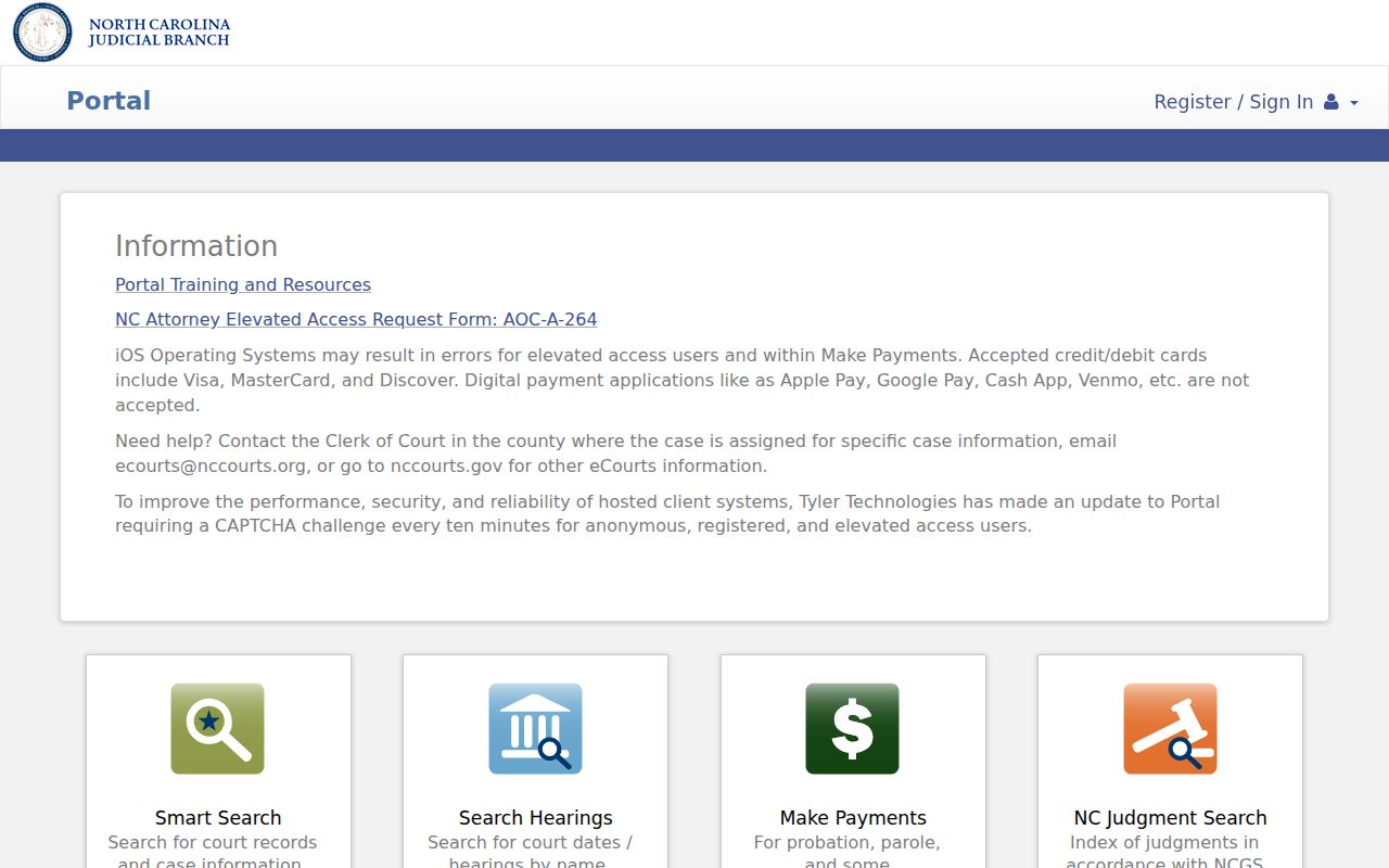 Wilson County case search Portal Smart Search interface