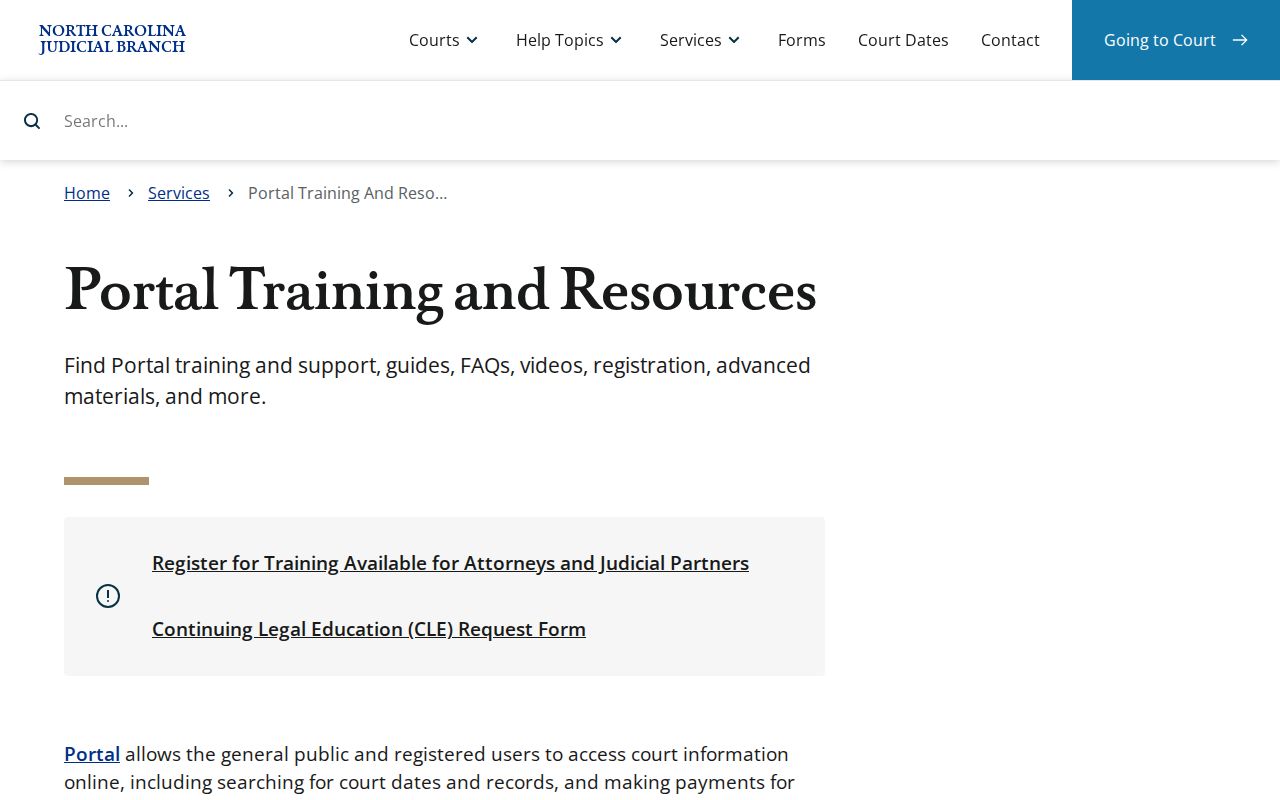 Wilson County case search Portal training and access resources
