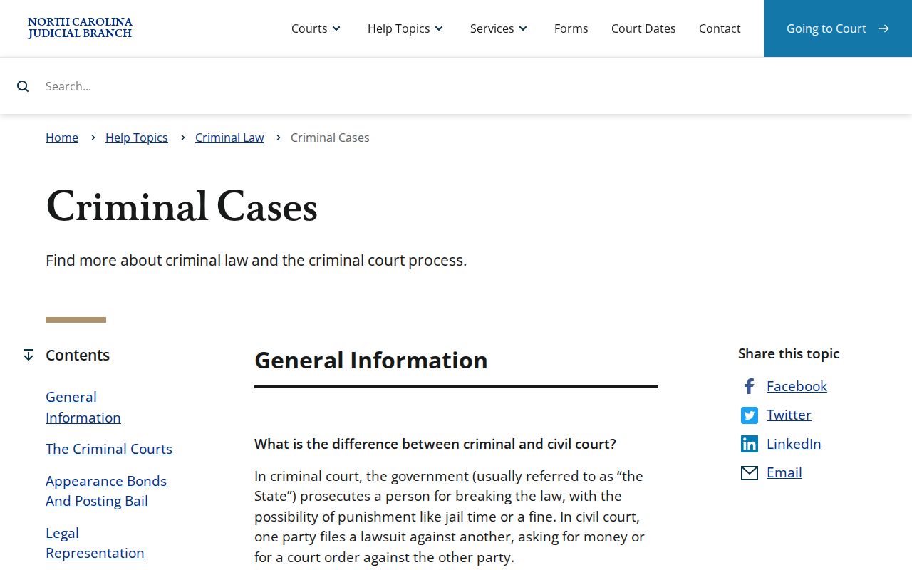 Wilson County criminal docket reference to North Carolina criminal cases