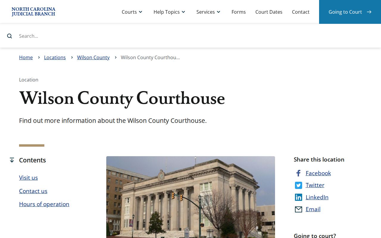 Wilson County court docket courthouse and clerk location